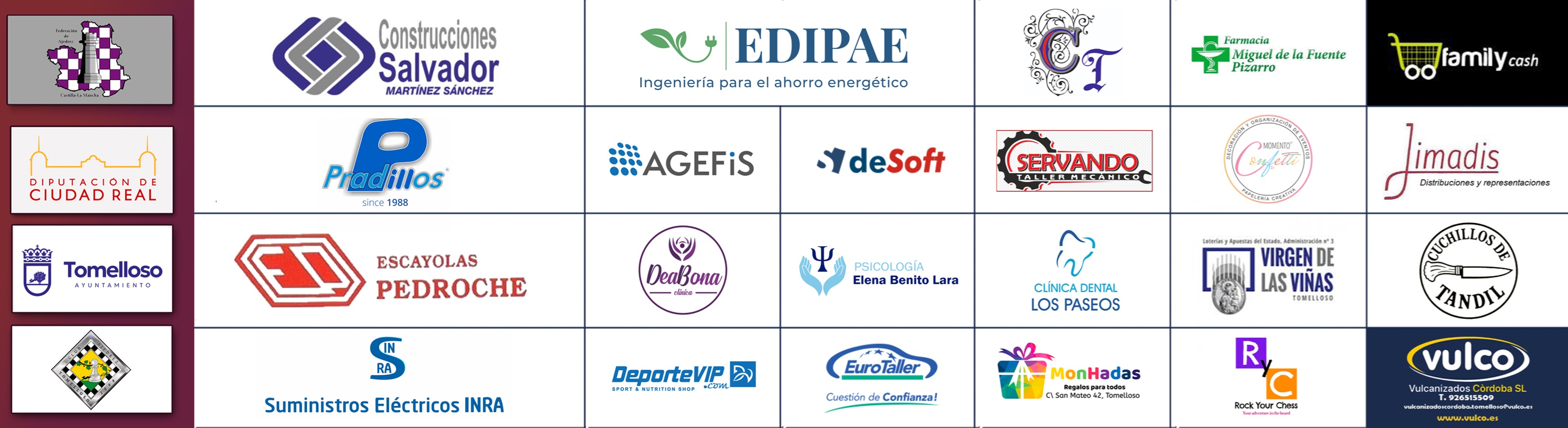Patrocinadores II Open Ajedrez Tomelloso