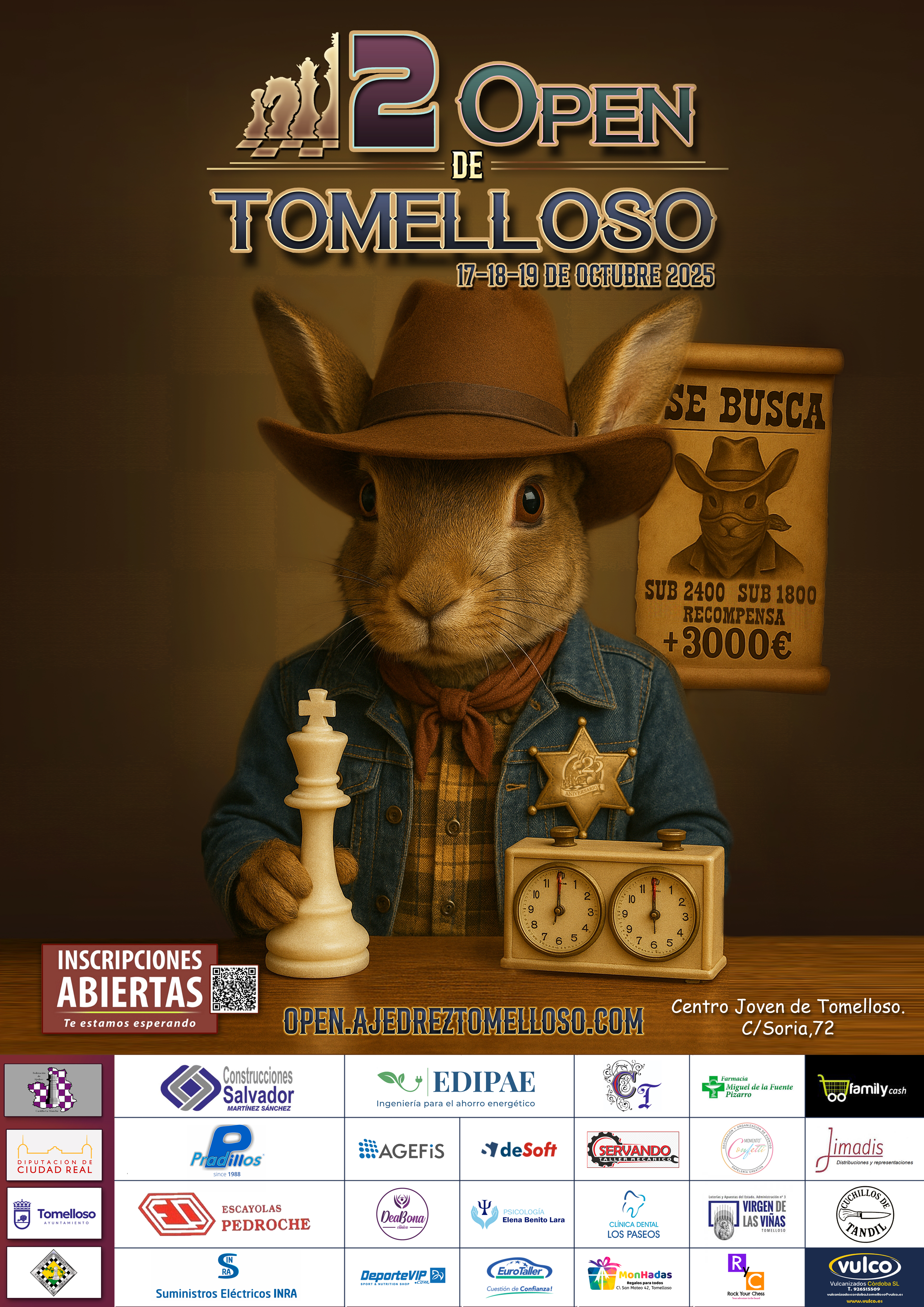 Cartel II Open Ajedrez Tomelloso