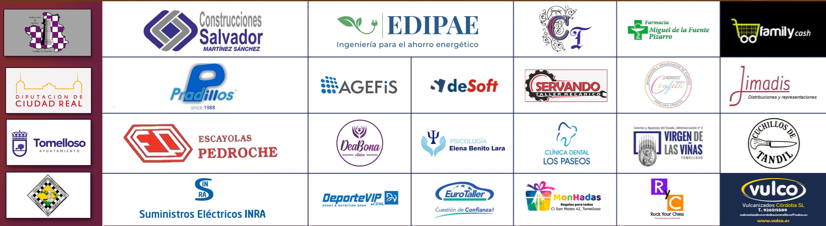 Colaboradores y Patrocinadores II Open Ciudad de Tomelloso